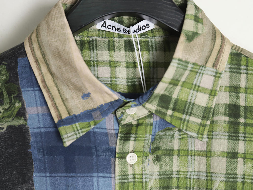 Acne studios patchwork checked shirt TSK1