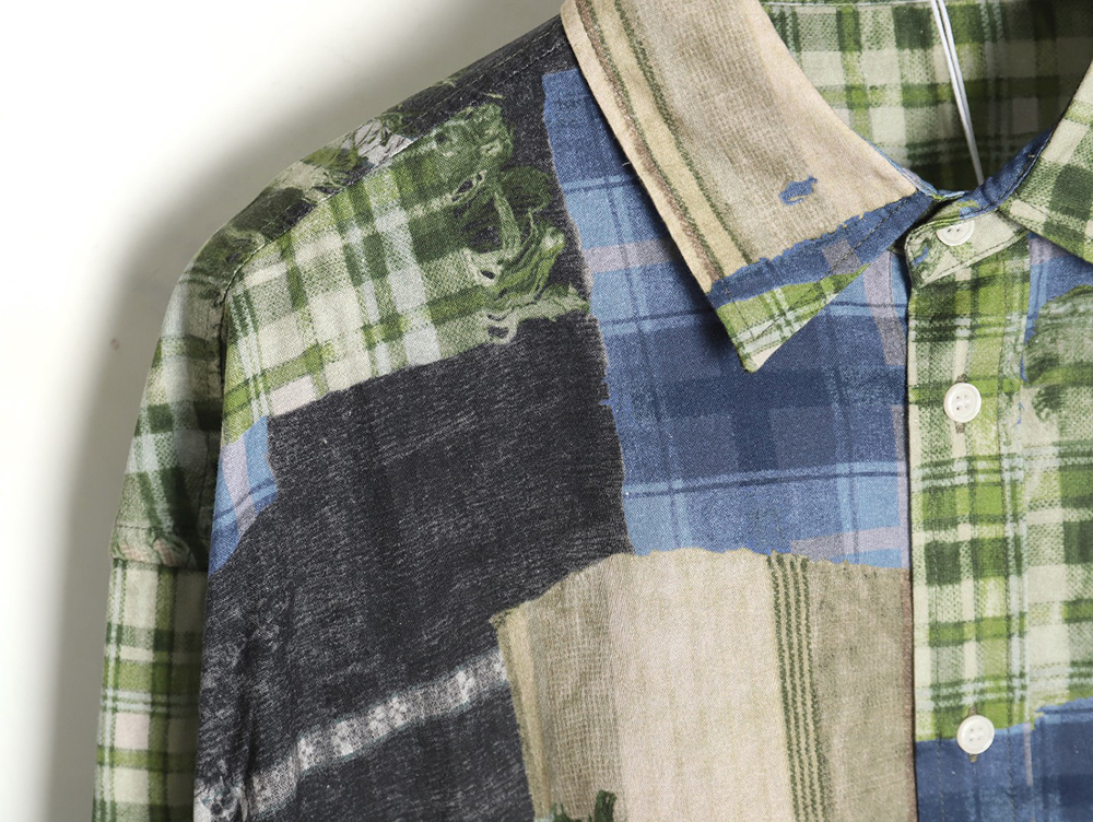 Acne studios patchwork checked shirt TSK1