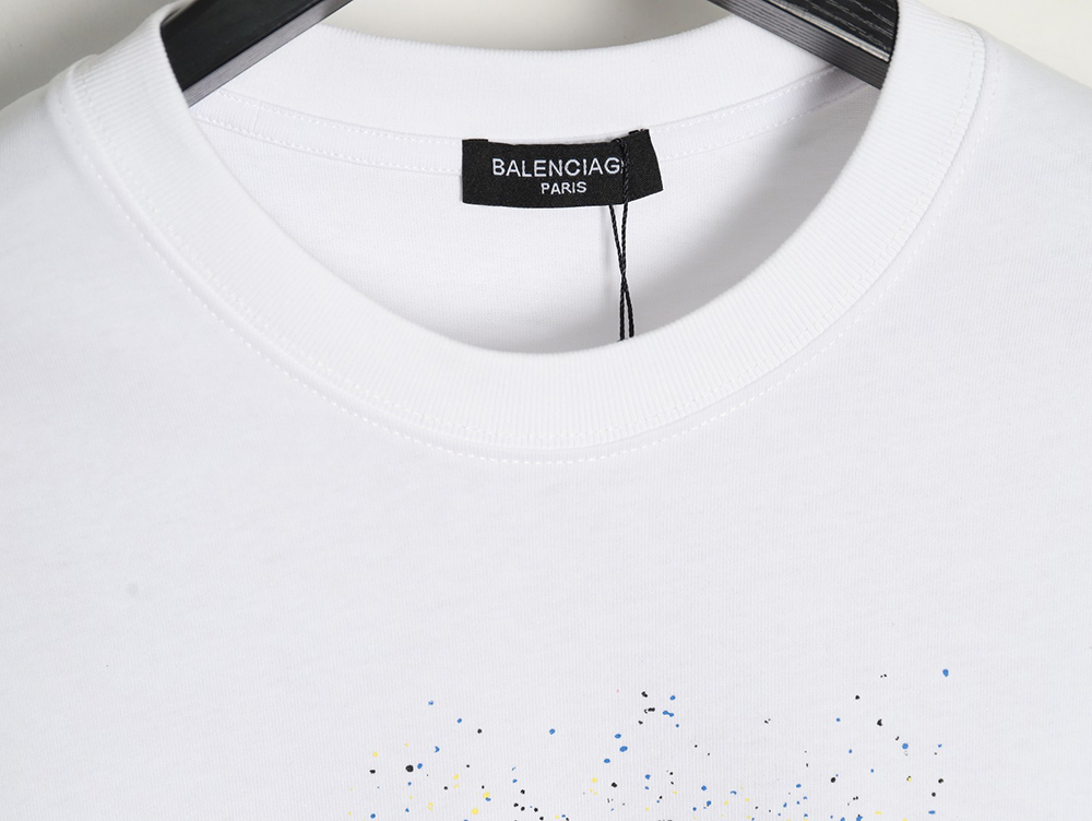 Ba*len*cia*ga ink splash lock print short sleeves