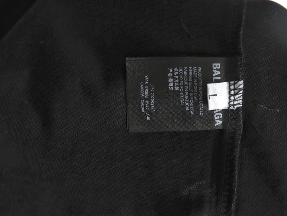 Ba*len*cia*ga ink splash lock print short sleeves tsk1