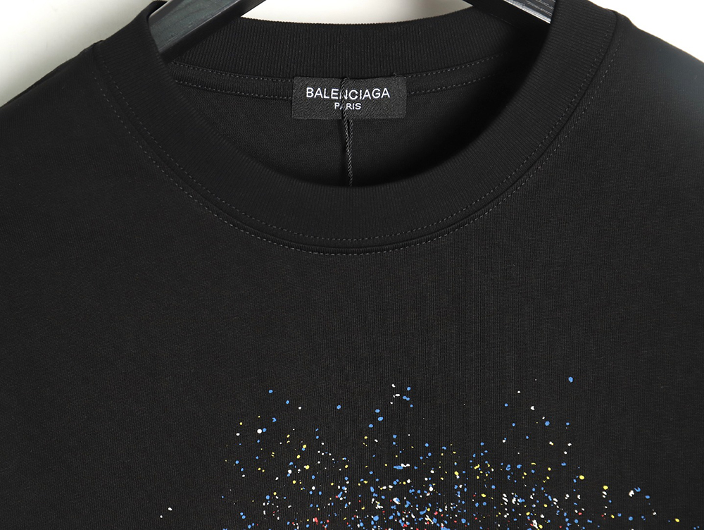 Ba*len*cia*ga ink splash lock print short sleeves tsk1
