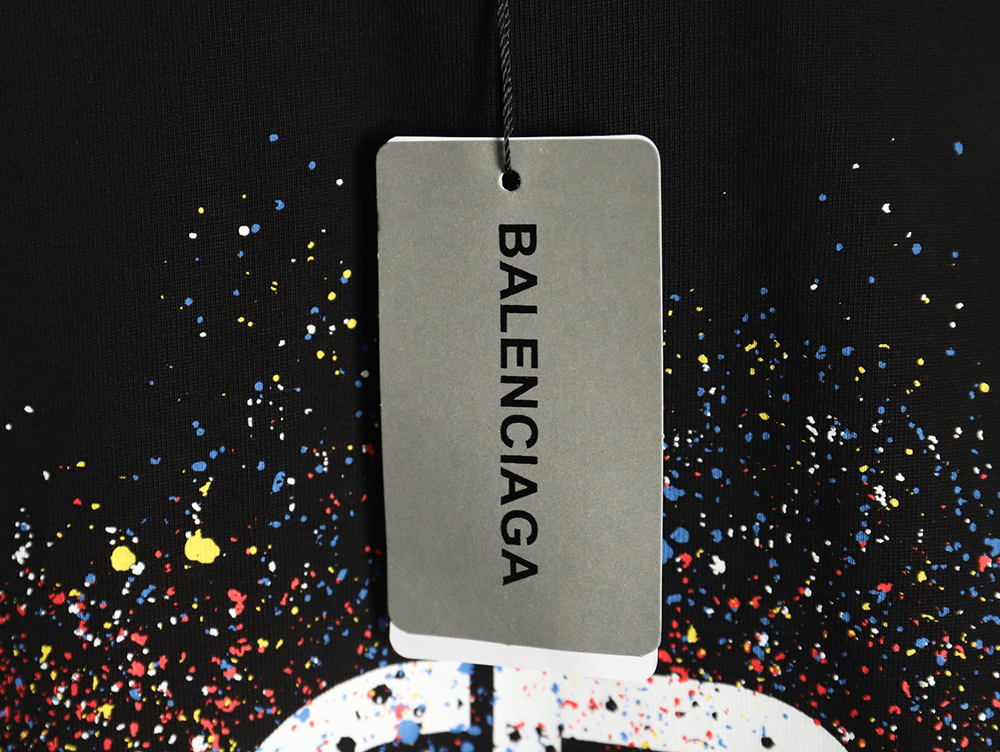 Ba*len*cia*ga ink splash lock print short sleeves tsk1