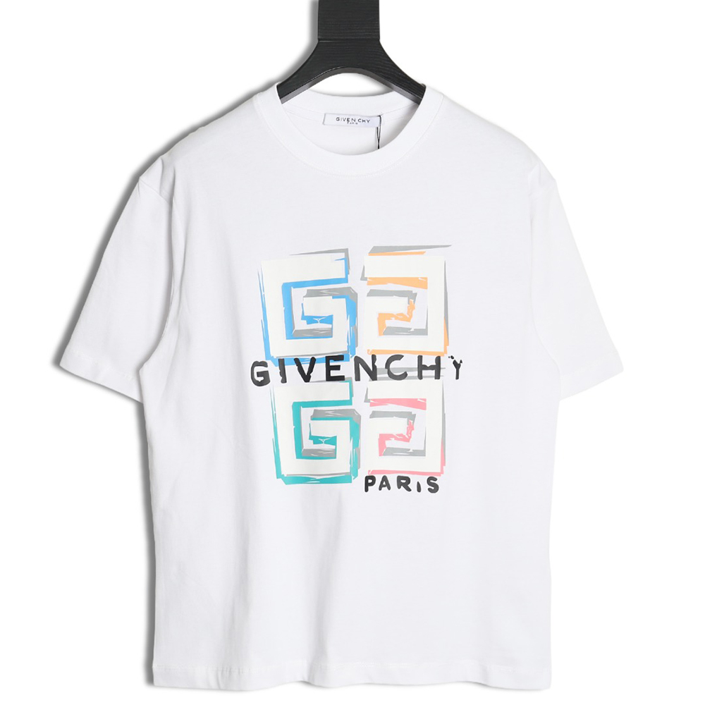 Givenchy colorful graffiti 3D 4G print short sleeves