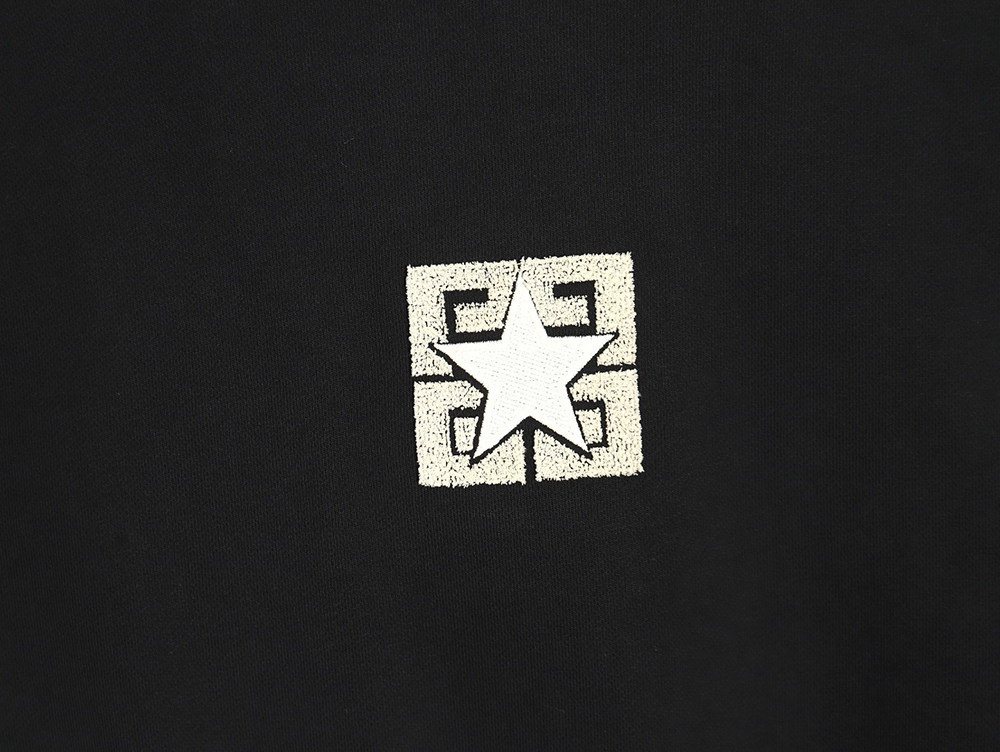 Givenchy five-pointed star embroidered crew neck sweatshirt