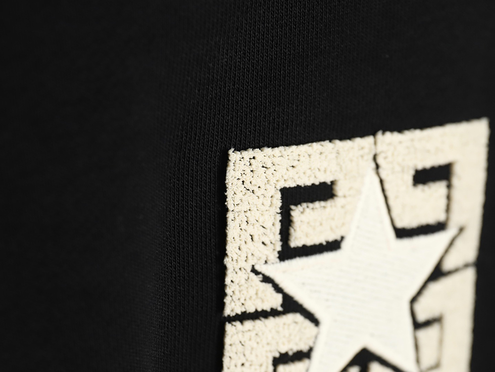 Givenchy five-pointed star embroidered crew neck sweatshirt
