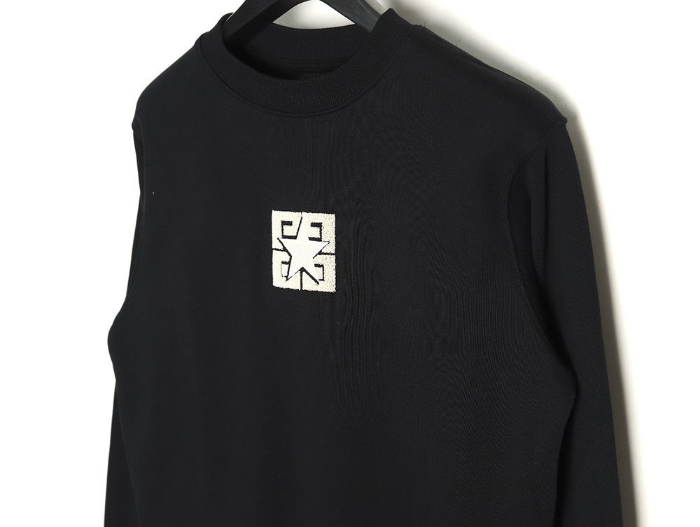 Givenchy five-pointed star embroidered crew neck sweatshirt