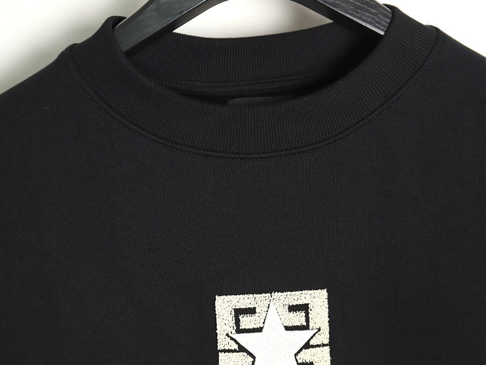 Givenchy five-pointed star embroidered crew neck sweatshirt