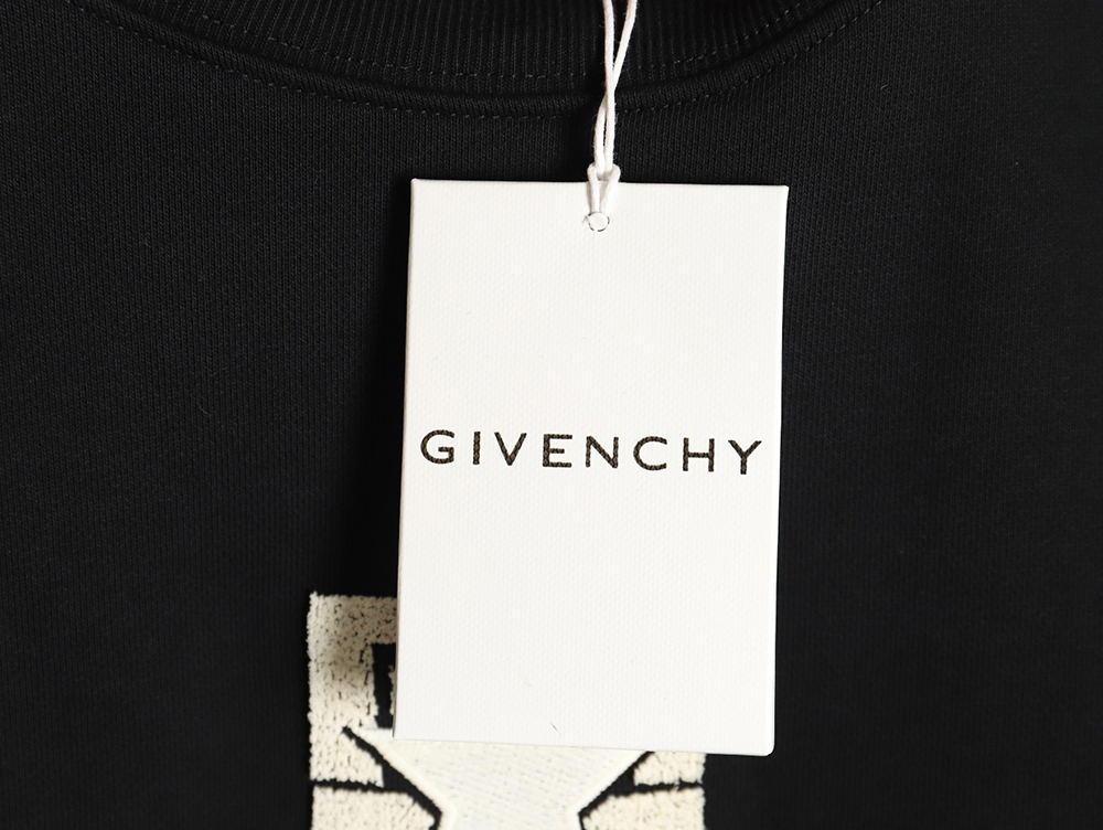 Givenchy five-pointed star embroidered crew neck sweatshirt