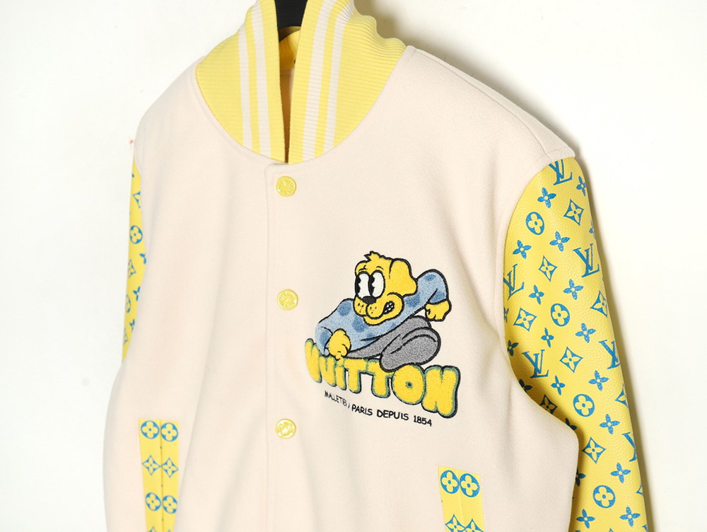 l0*is V*t0n baseball jacket with lettering logo tsk1