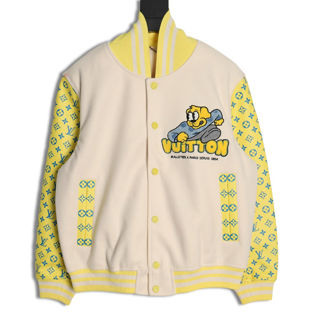l0*is V*t0n baseball jacket with lettering logo tsk1