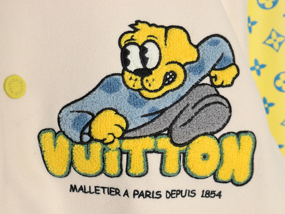 l0*is V*t0n baseball jacket with lettering logo tsk1