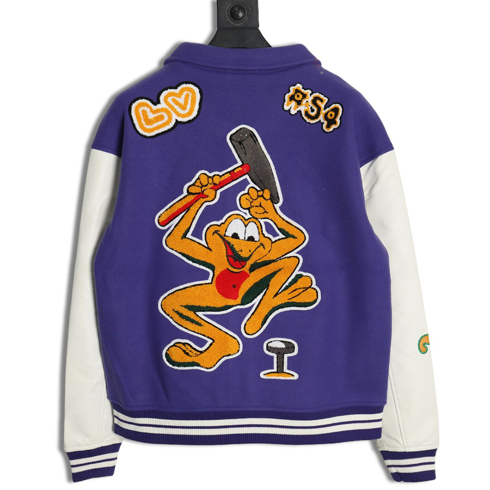 l0*is V*t0n baseball jacket with lettering logo tsk2