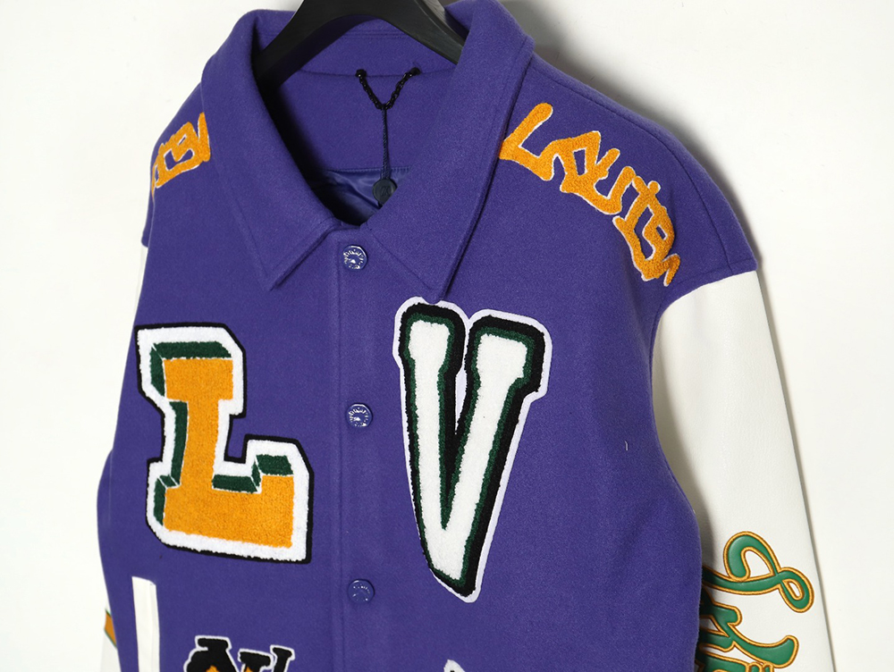 l0*is V*t0n baseball jacket with lettering logo tsk2