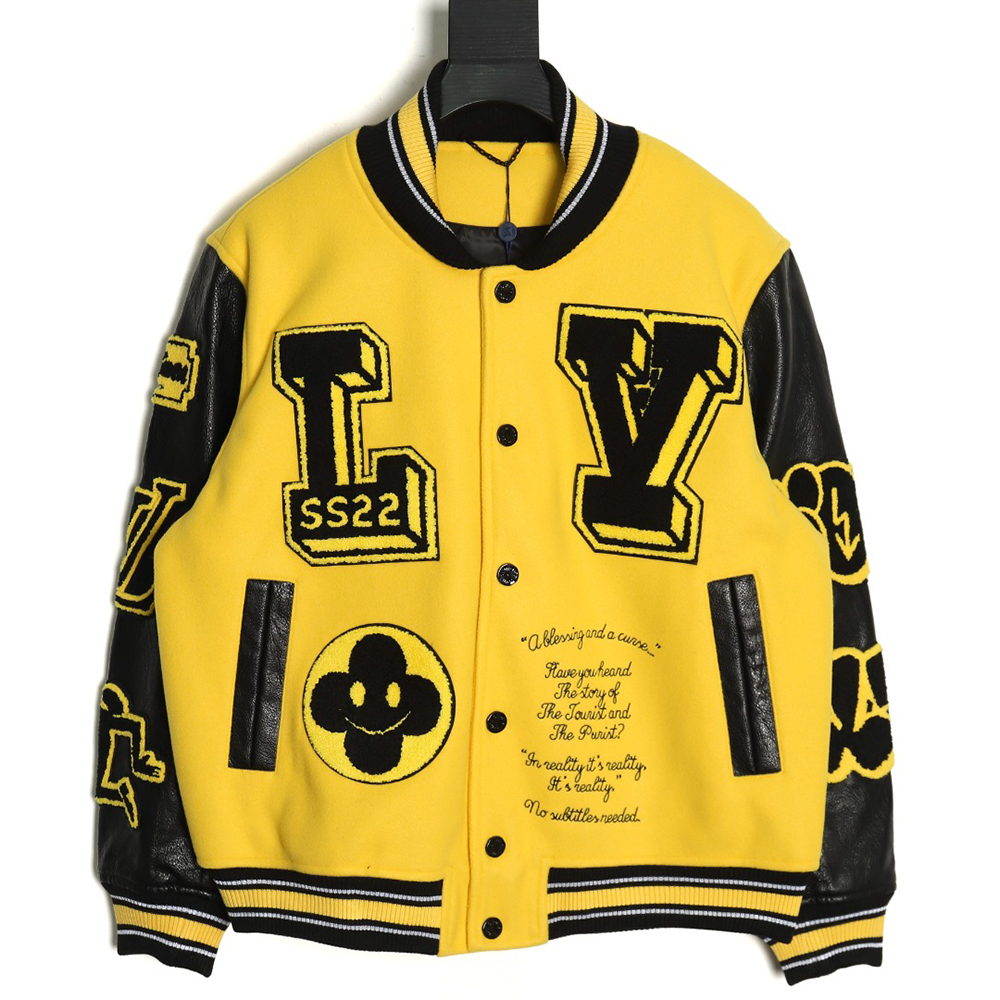 l0*is V*t0n baseball jacket with lettering logo tsk3