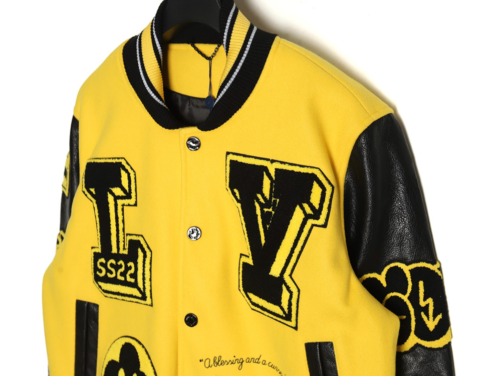 l0*is V*t0n baseball jacket with lettering logo tsk3