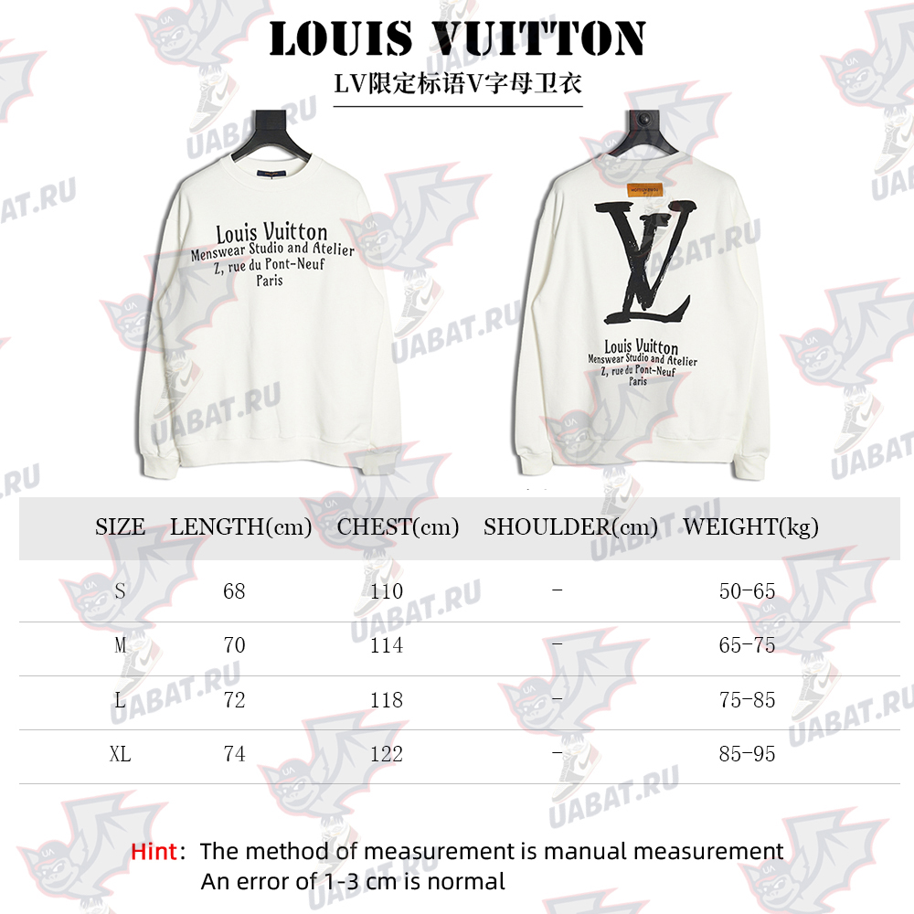 l0*is V*t0n limited edition slogan v letter sweatshirt