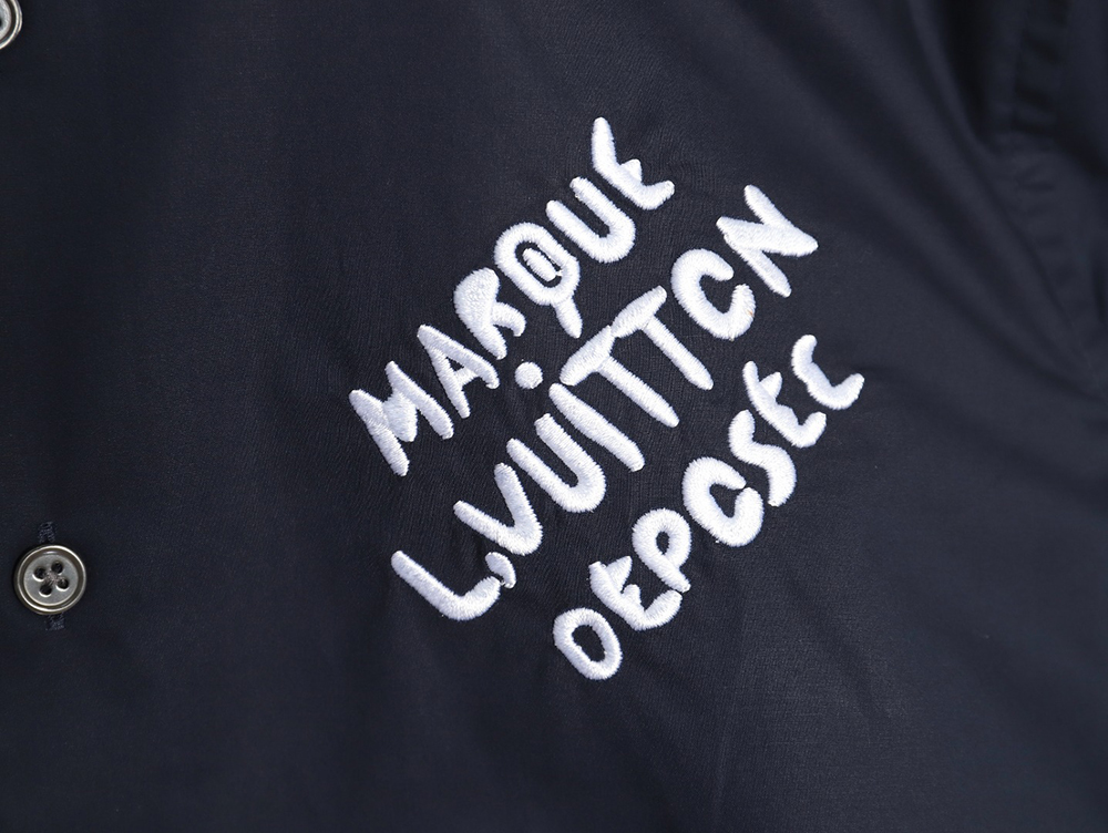 l0*is V*t0n long-sleeved shirt with lettering embroidery tsk1