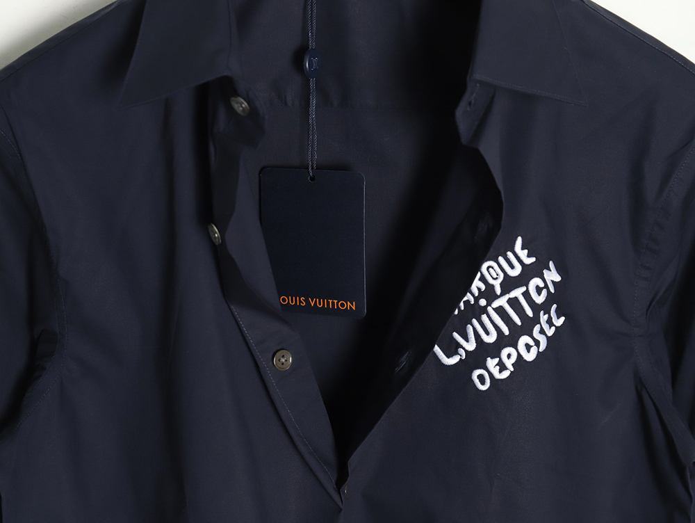 l0*is V*t0n long-sleeved shirt with lettering embroidery tsk1