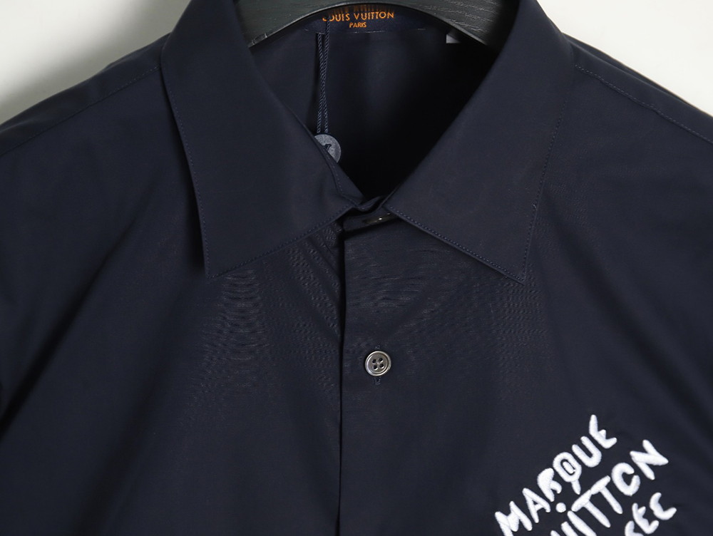 l0*is V*t0n long-sleeved shirt with lettering embroidery tsk1