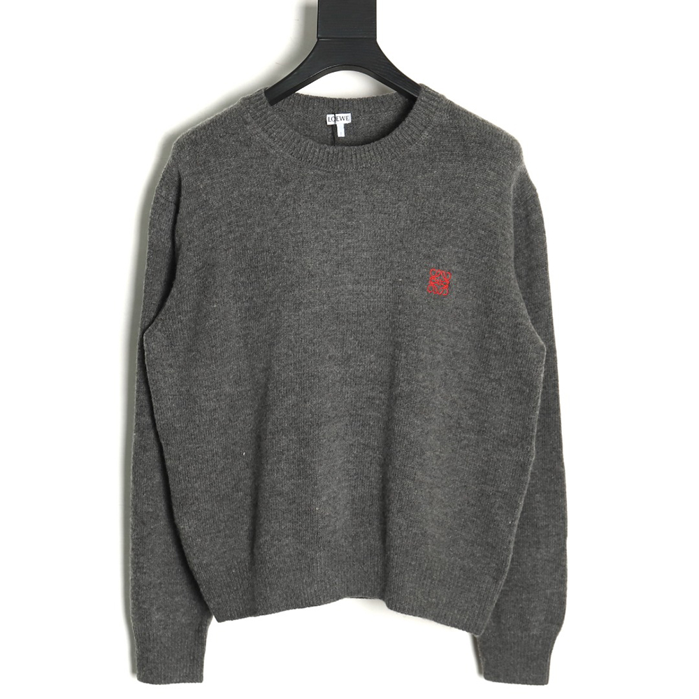 L0ew* embroidered logo crew neck sweater