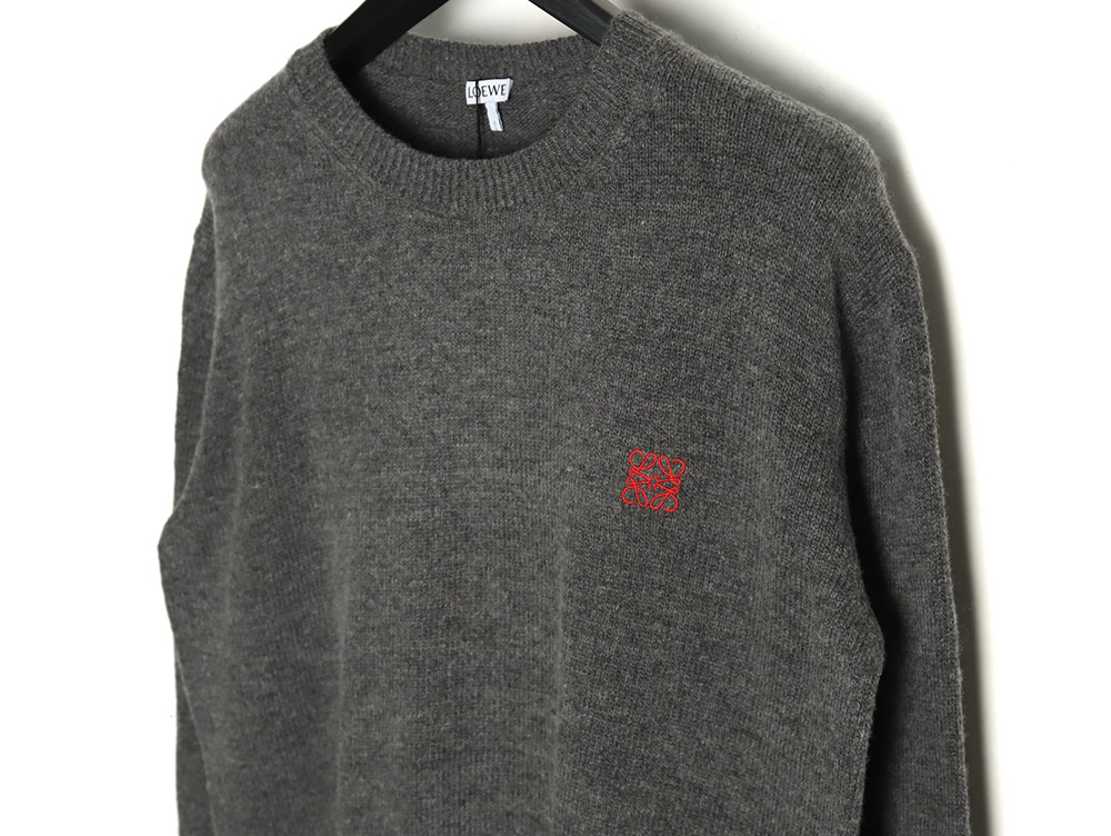 L0ew* embroidered logo crew neck sweater