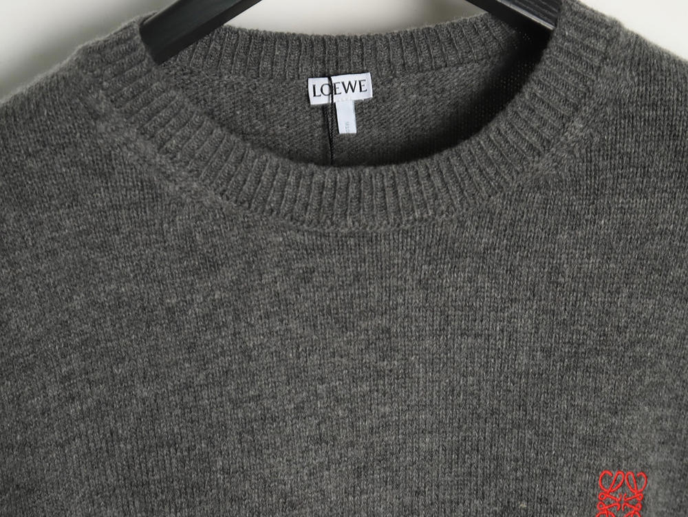 L0ew* embroidered logo crew neck sweater