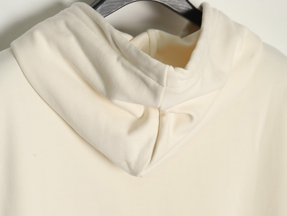 L0ew* hooded sweatshirt with embossed logo on chest and leather pockets