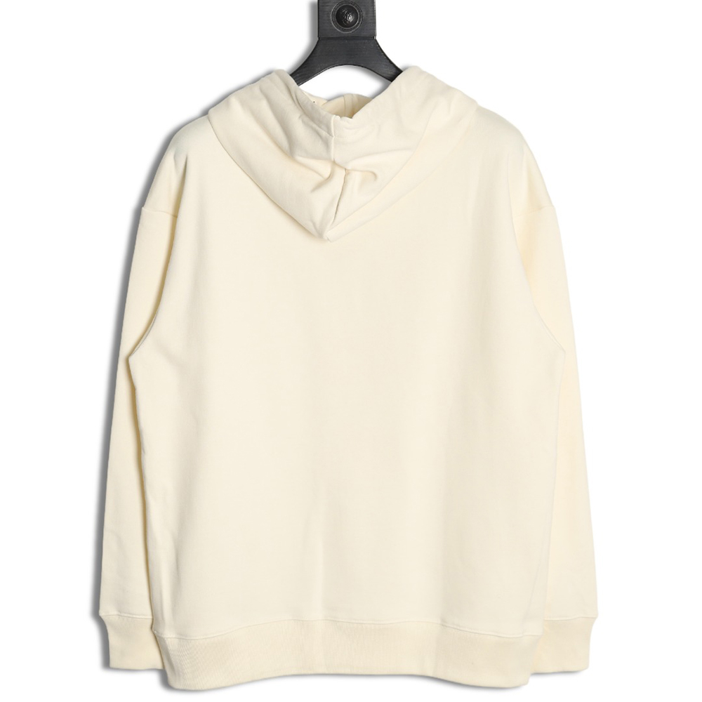 L0ew* hooded sweatshirt with embossed logo on chest and leather pockets