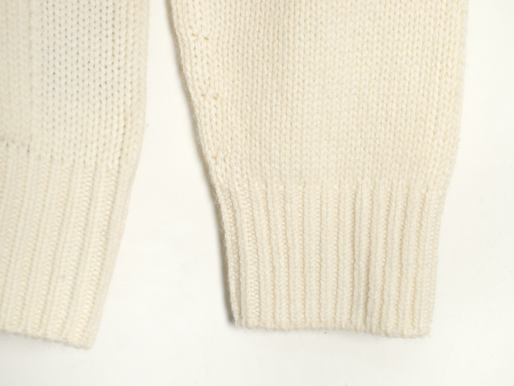 Pra*a wool striped knitted cardigan