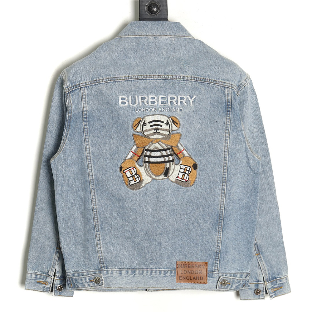 B**rry classic embroidered bear logo denim jacket