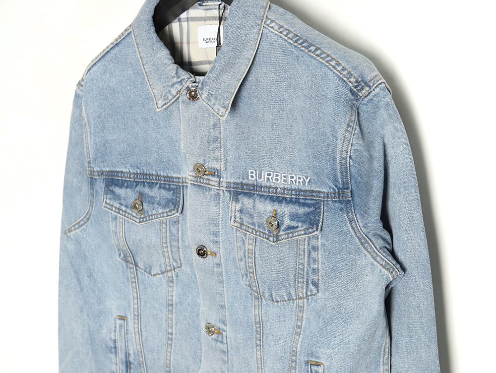 B**rry classic embroidered bear logo denim jacket