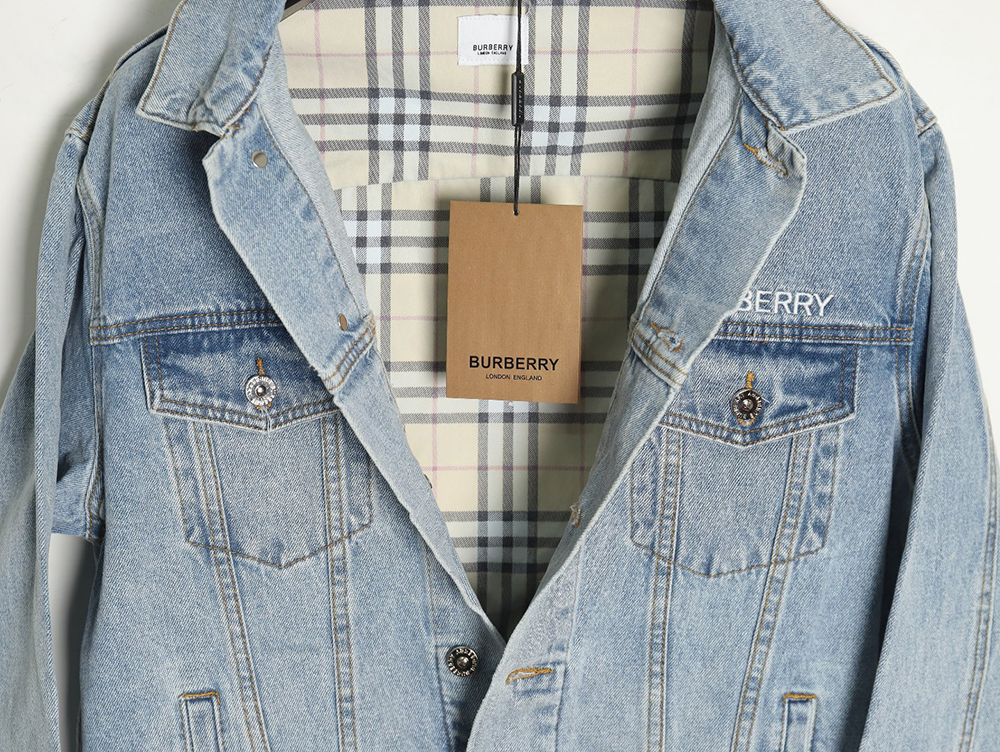 B**rry classic embroidered bear logo denim jacket