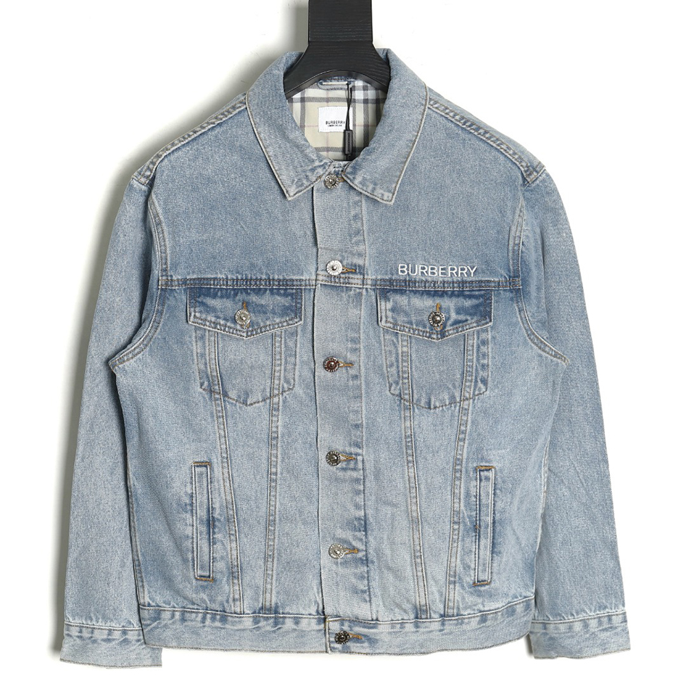 B**rry classic embroidered bear logo denim jacket