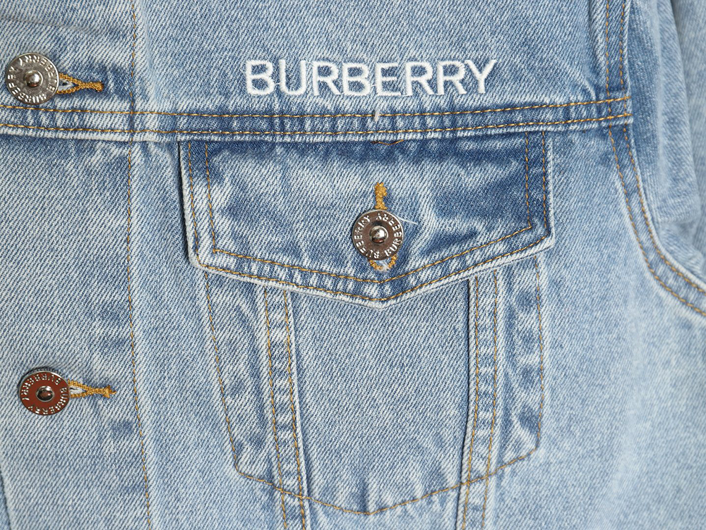 B**rry classic embroidered bear logo denim jacket