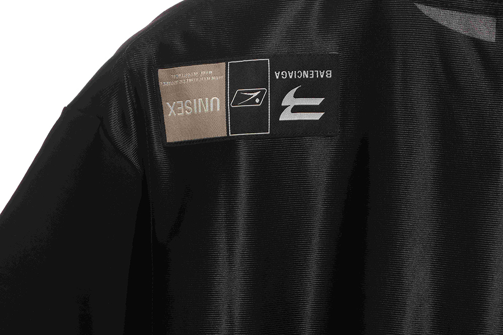 Ba*len*cia*ga patchwork embroidered jersey short sleeves black