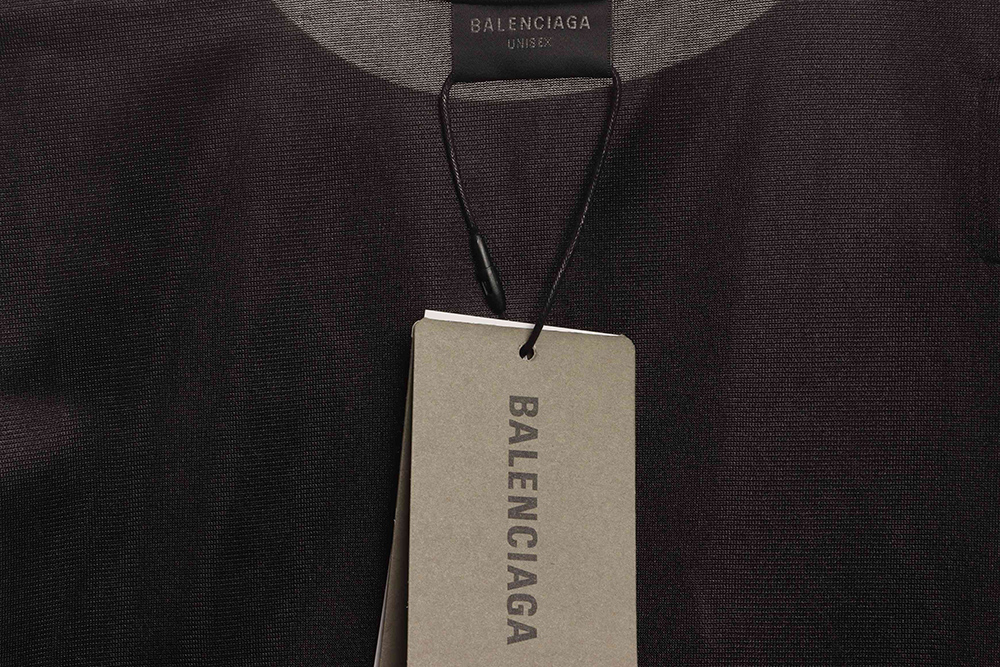 Ba*len*cia*ga patchwork embroidered jersey short sleeves black