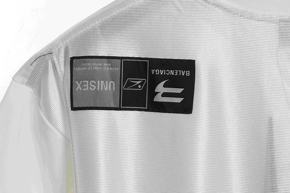 Ba*len*cia*ga patchwork embroidered jersey short sleeves white