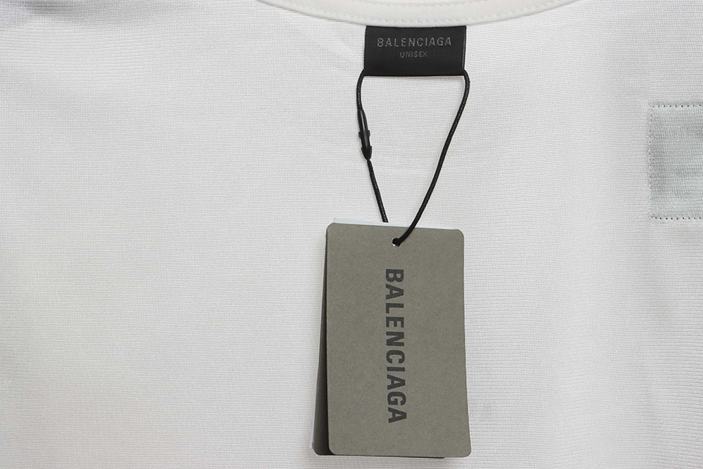 Ba*len*cia*ga patchwork embroidered jersey short sleeves white