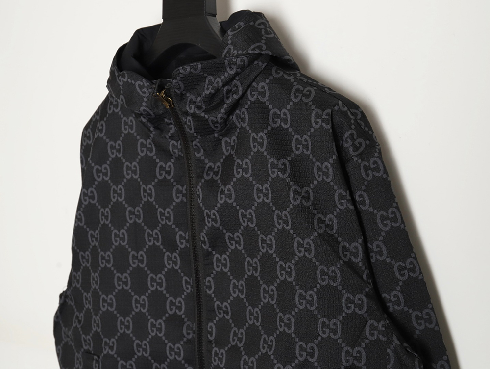 G*u*i double-sided old-fashioned indonesian dragon check jacket