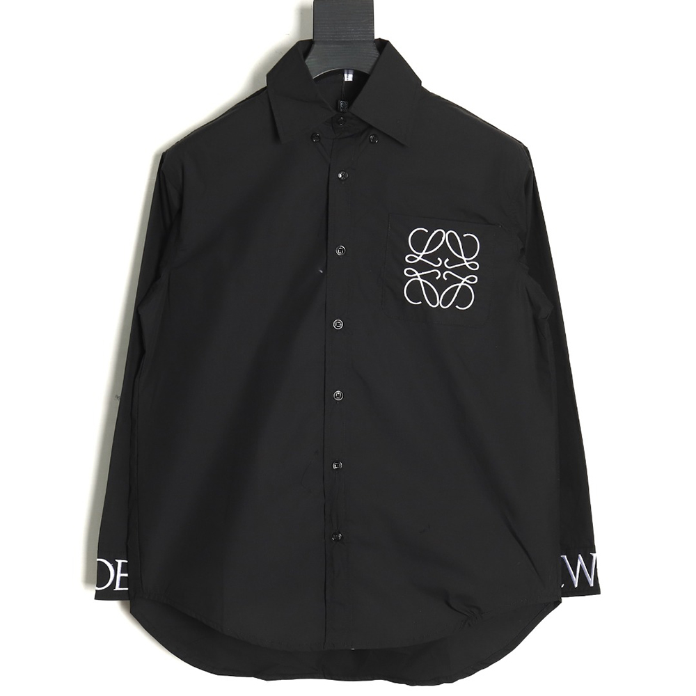 L0ew* logo three-dimensional offset laminated long-sleeved shirt tsk1