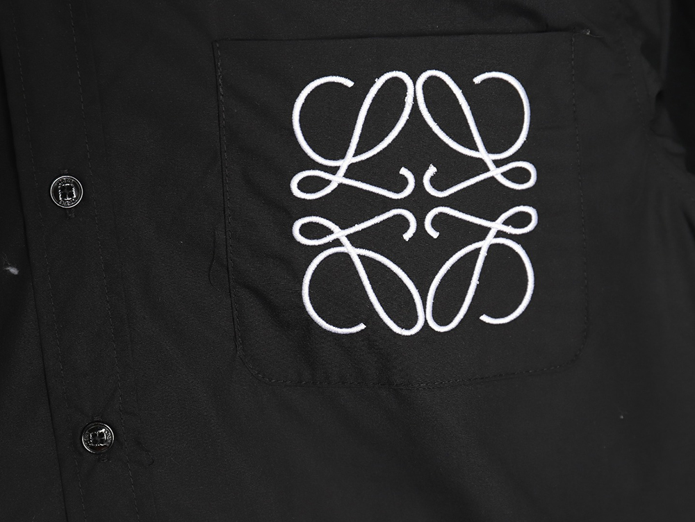 L0ew* logo three-dimensional offset laminated long-sleeved shirt tsk1