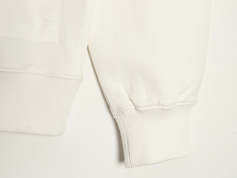 Pra*a triangle logo pocket crew neck sweatshirt