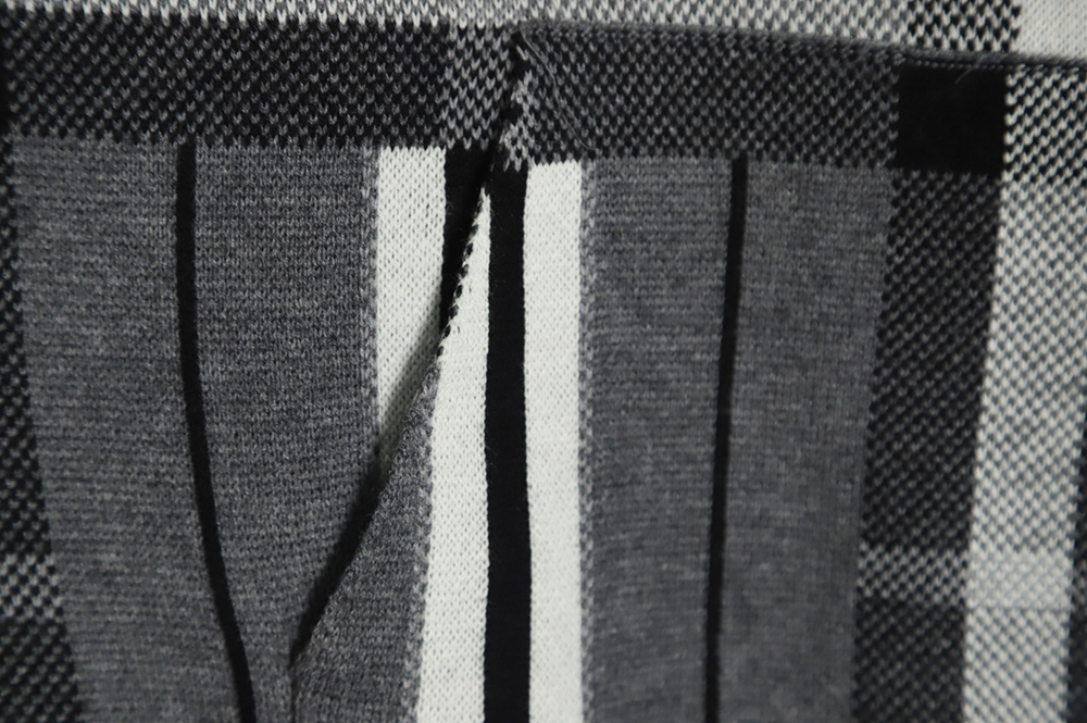 B**rry grey striped knit hoodie