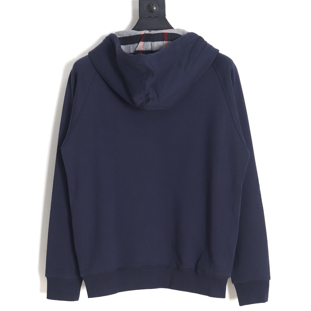 B**rry b check hooded zip-up hoodie tsk2