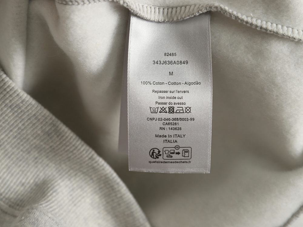 D*or silver logo embroidered crew neck plush sweatshirt tsk1