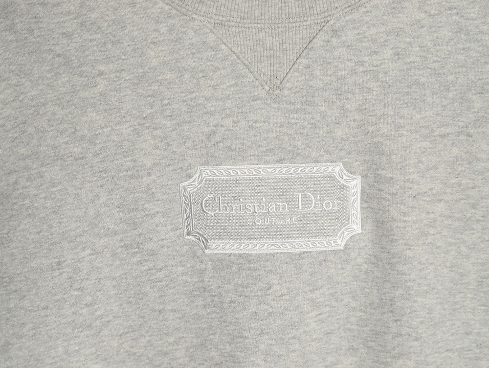 D*or silver logo embroidered crew neck plush sweatshirt tsk1
