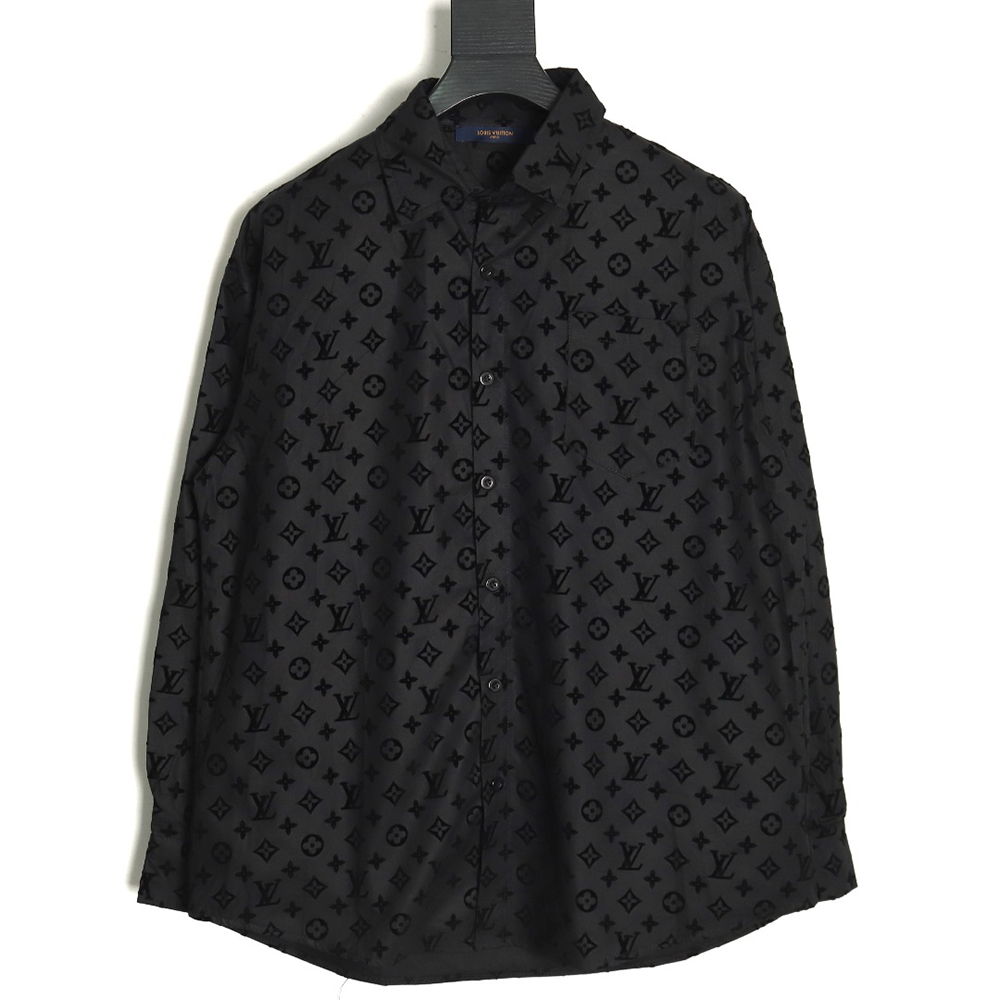 l0*is V*t0n flocked monogram shirt