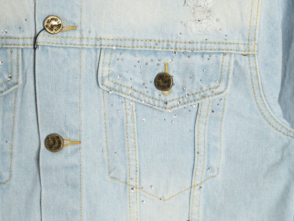 l0*is v*t0n gypsophila hot Di*m*nd embroidery denim jacket