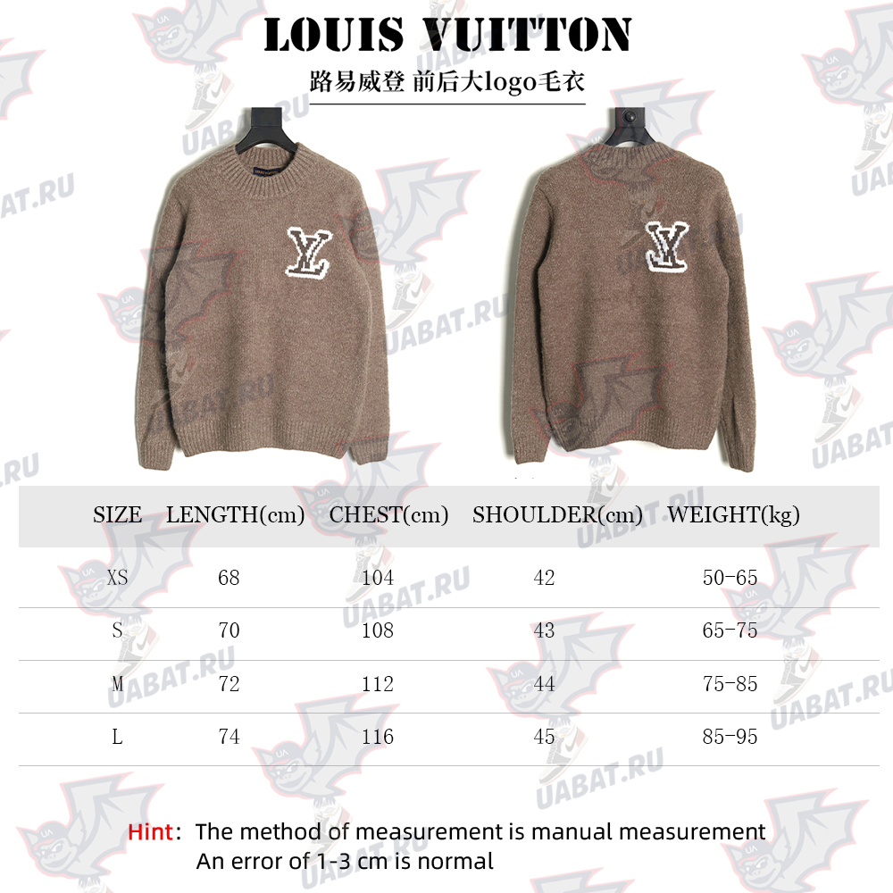 l0*is V*t0n front and back large logo sweater