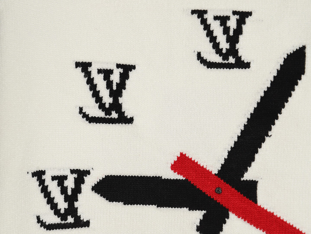 l0*is V*t0n clock logo sweater